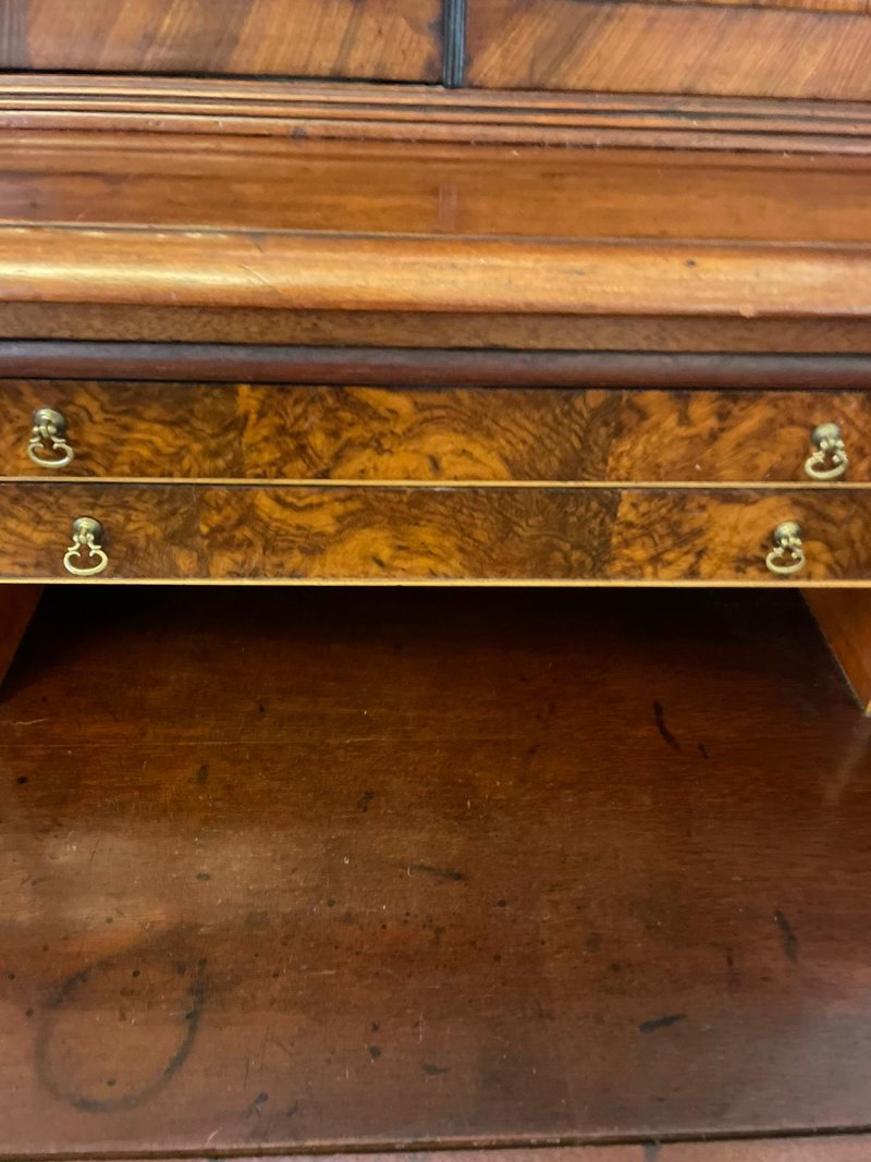 Outstanding Quality Antique Regency Mahogany Secretaire Bookcase - Image 3